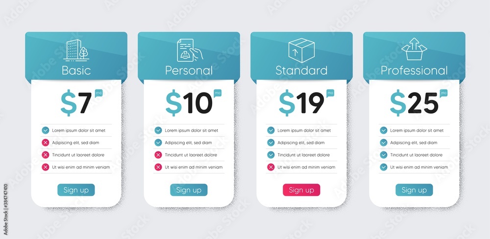 Buildings, Technical documentation and Package line icons set. Price table chart, business plan template. Send box sign. City architecture, Engineering, Delivery pack. Delivery package. Vector Buildings, Technical documentation and Package line icons set. Price table chart, business plan template. Send box sign. City architecture, Engineering, Delivery pack. Delivery package. Vector