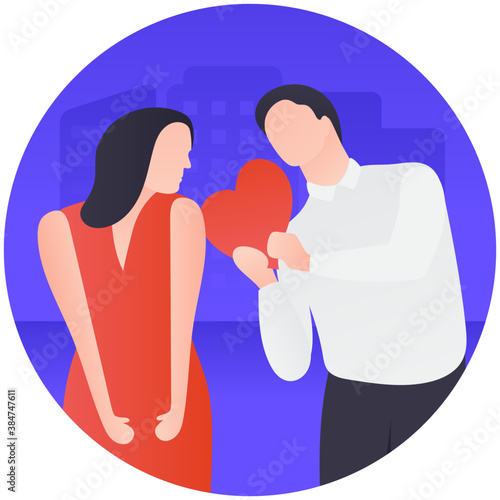 
A couple together showing love and care 
