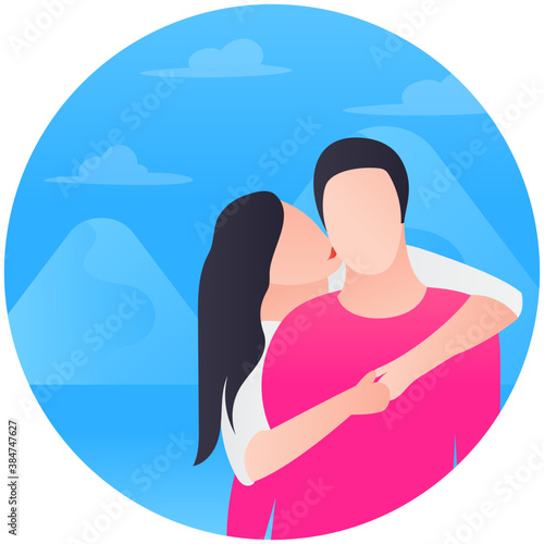 
A couple together showing love and care 

