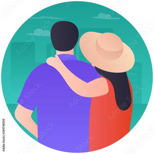 
A couple together showing love and care 
