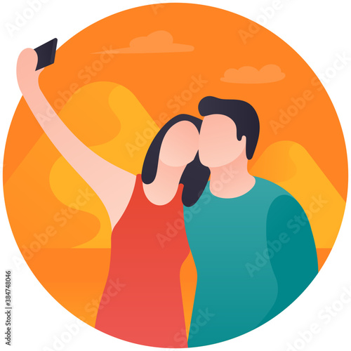 
A couple together showing love and care 
