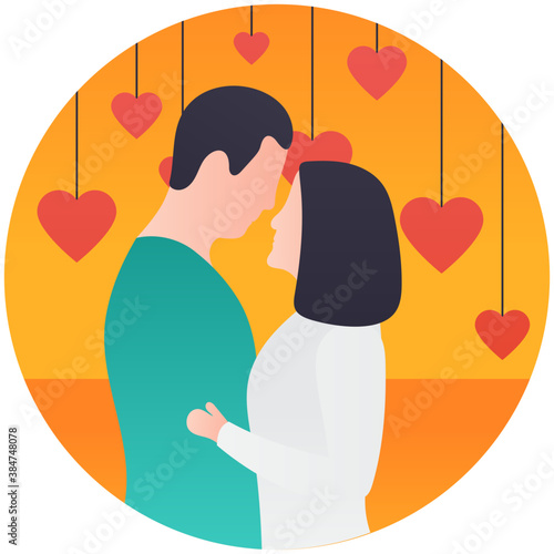 
A couple together showing love and care 
