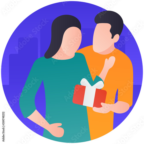 
A couple together showing love and care 
