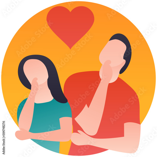 
A couple together showing love and care 
