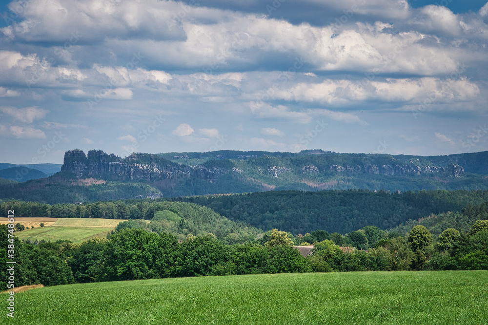 Fototapeta premium View to the mountains on a sunny day