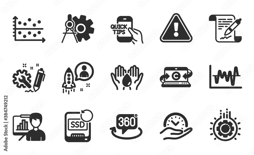 Recovery ssd, Startup and Agreement document icons simple set. Education, Safe time and Safe water signs. 360 degree, Stock analysis and Dot plot symbols. Flat icons set. Vector Recovery ssd, Startup and Agreement document icons simple set. Education, Safe time and Safe water signs. 360 degree, Stock analysis and Dot plot symbols. Flat icons set. Vector