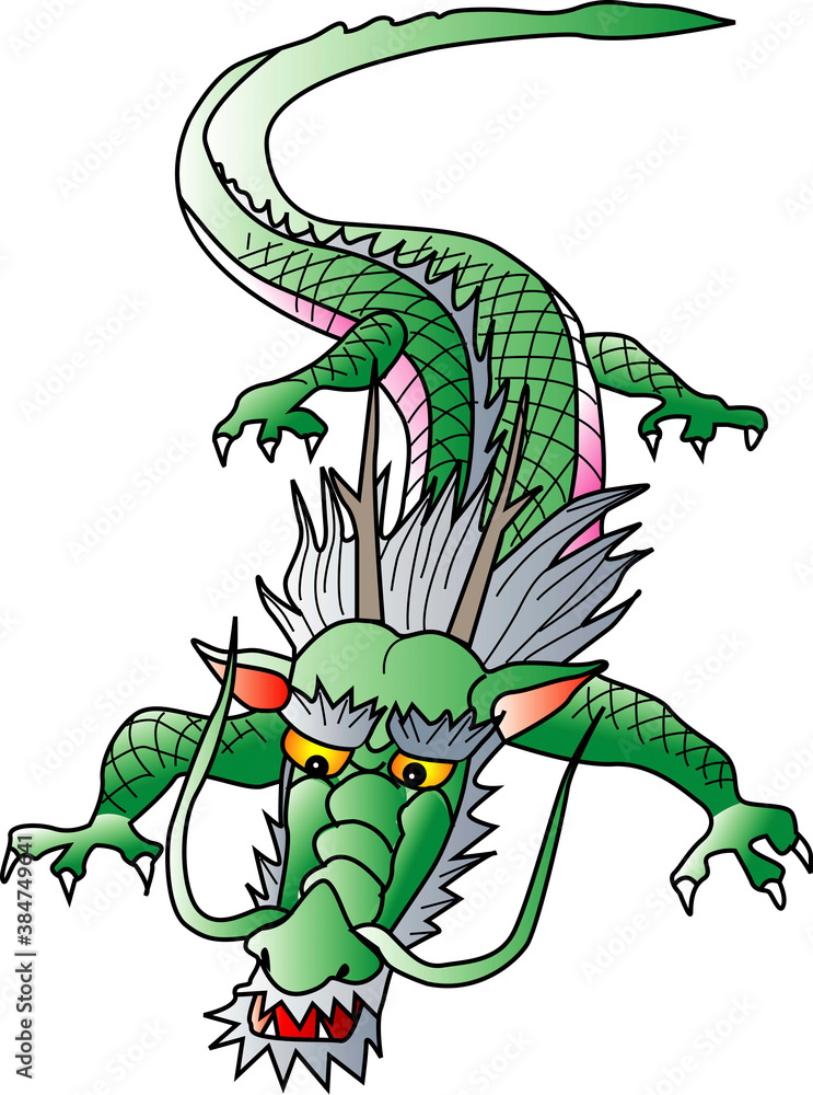 Fototapeta premium 下り竜全身