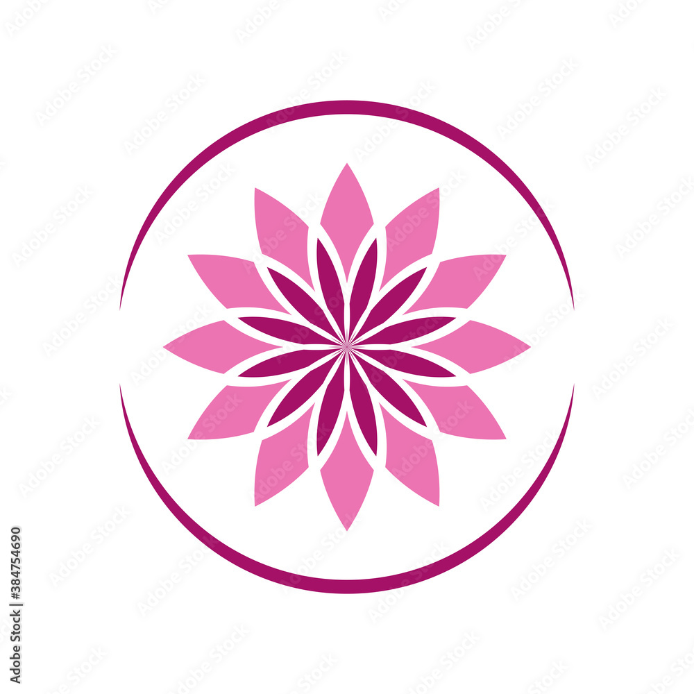 Lotus icon vector
