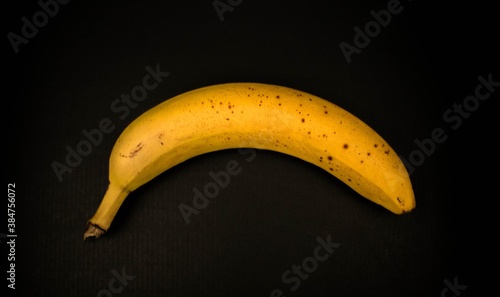 Banana isolated on black background