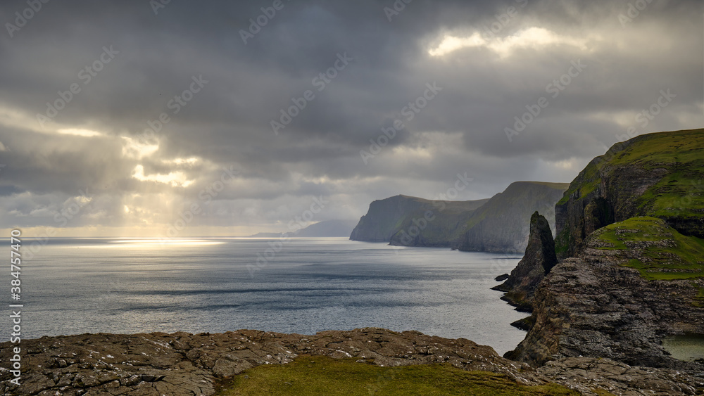 Trælanípan view and huge cliffs, Faroe Islands