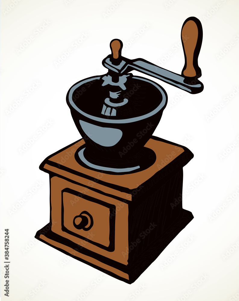 Coffee grinder. Vector drawing icon Coffee grinder. Vector drawing icon
