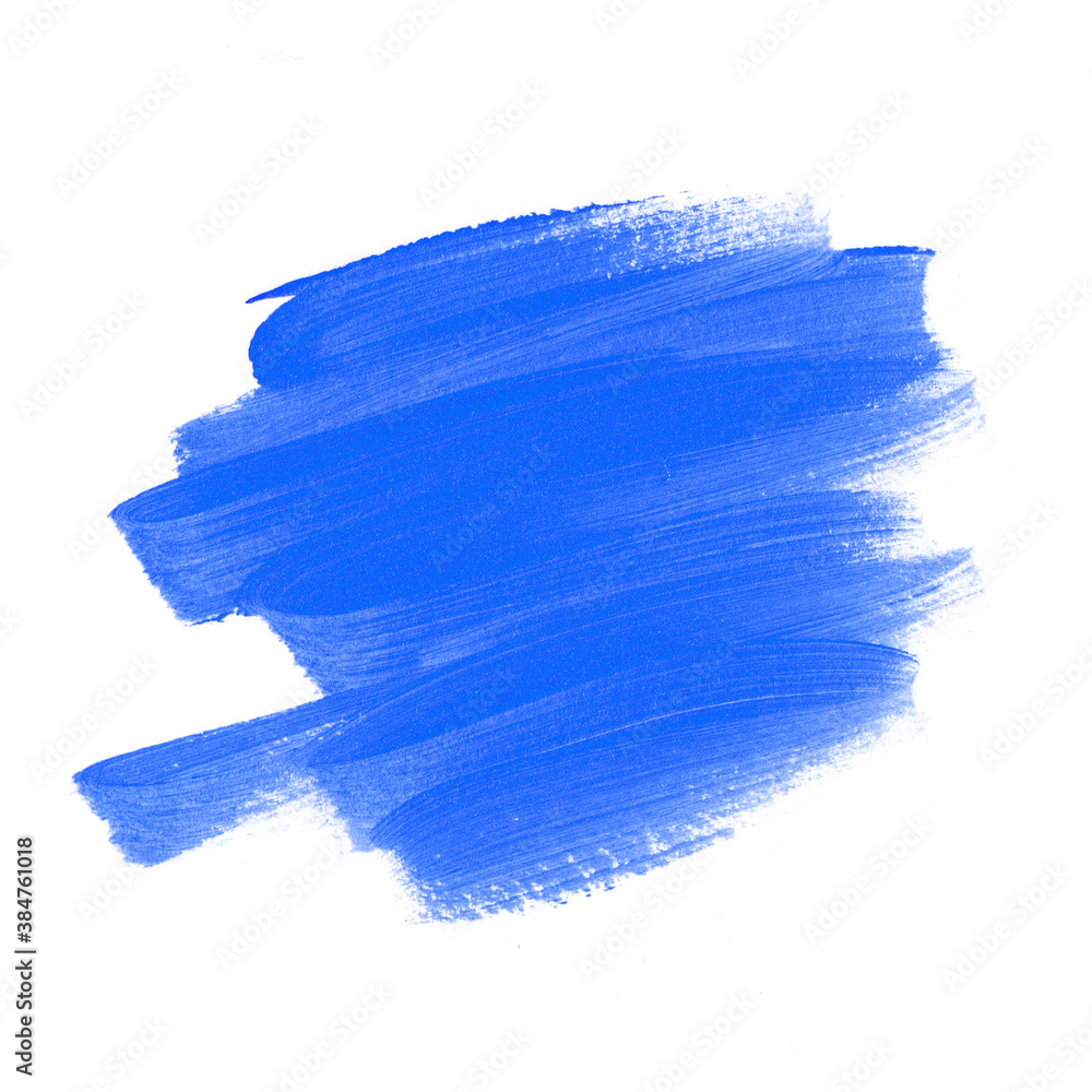 Blue brush paint stroke isolated background . Perfect design for logo, headline, logo and banner. Abstract creative design.