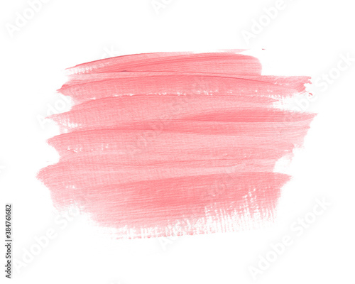 Pastel pink brush paint stroke background. Perfect design for headline, logo and sale banner. 