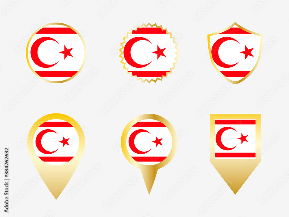 Vector flag set of Northern Cyprus. Vector flag set of Northern Cyprus.