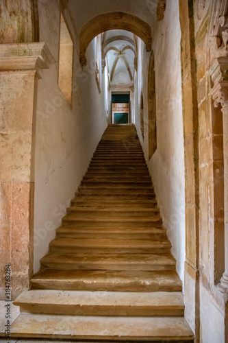 Long Stairwell in Templar Castle/Convent Of Christ, Tomar, Portugal