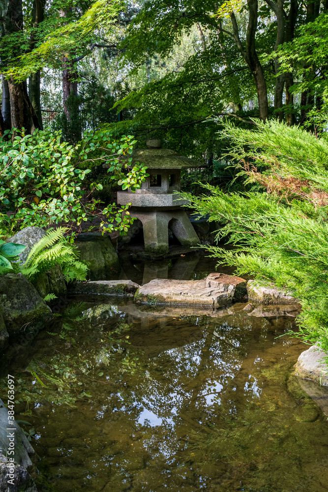 Japanese garden in  in Spa Gardens Oberlaa, Vienna, Austria