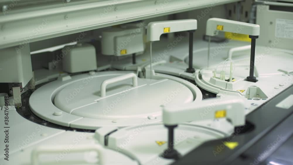 automatic machine with medical laboratory test tubes automatic machine with medical laboratory test tubes