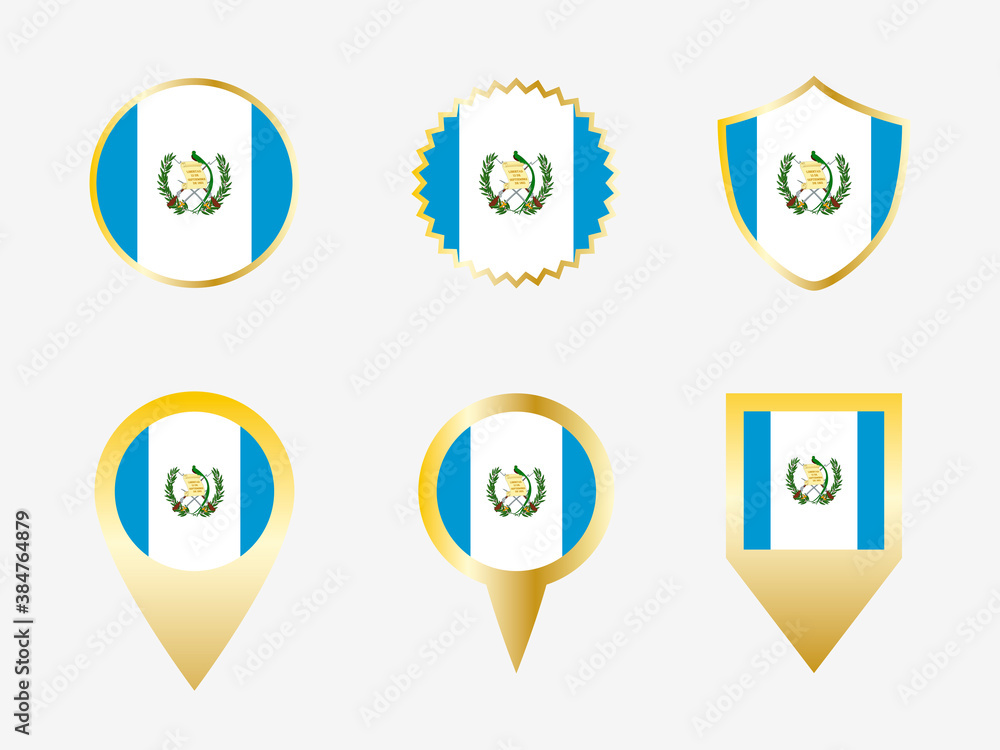 Vector flag set of Guatemala Vector flag set of Guatemala
