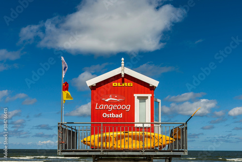 Hütte für Rettungsschwimmer auf der Nordseeinsel Langeoog