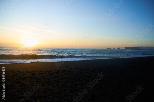  black beach sunset romance