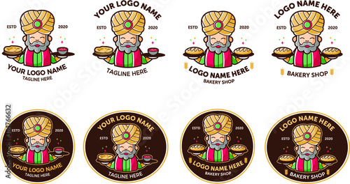 Indian bakery and food chef logo. It is good for Indian food and bakery shop logo