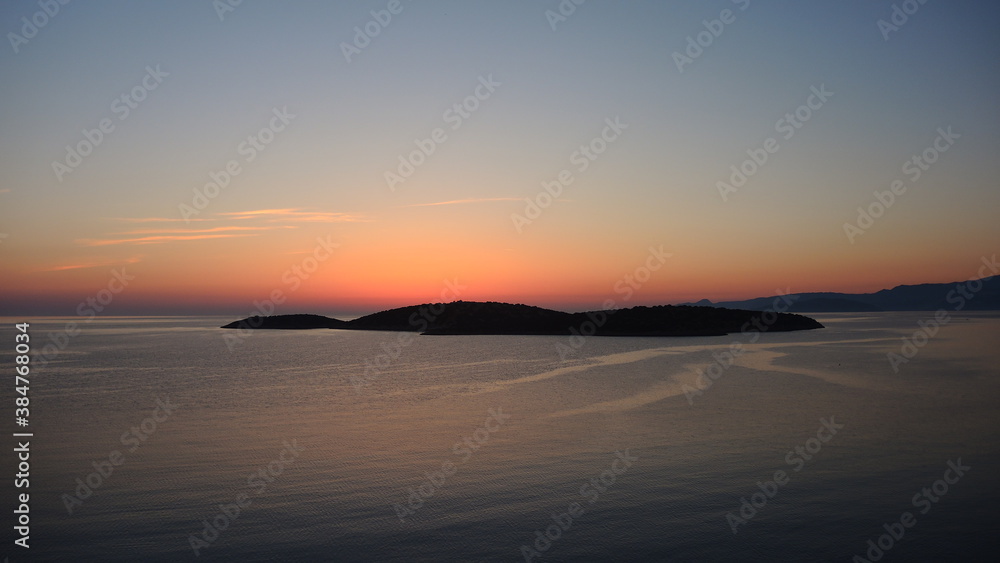 sunset over the sea sunset over the sea