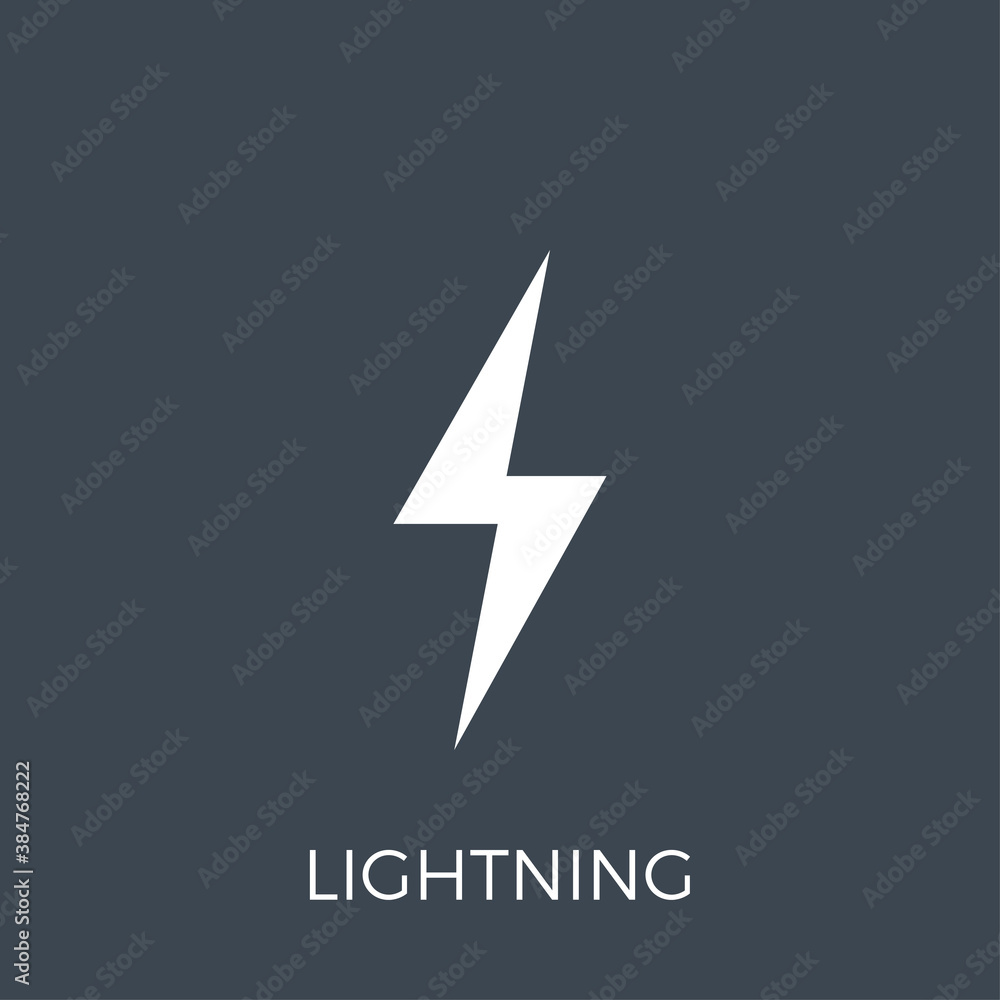 Lightning Vector Gluph Icon. Expand to any Size - Easy Change Colour. Lightning Vector Gluph Icon. Expand to any Size - Easy Change Colour.