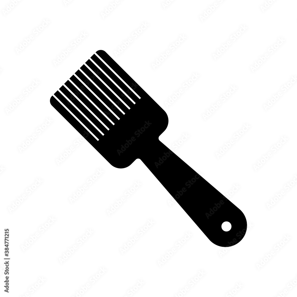 Paint brush for painting icon. Black silhouette. Vector flat graphic illustration. The isolated object on a white background. Isolate. Paint brush for painting icon. Black silhouette. Vector flat graphic illustration. The isolated object on a white background. Isolate.