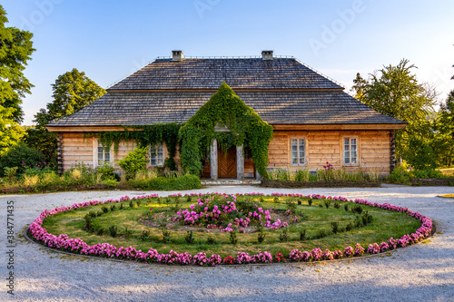 Obraz na płótnie Panoramic view of Zeromszczyzna - park and historic museum manor house of Stefan