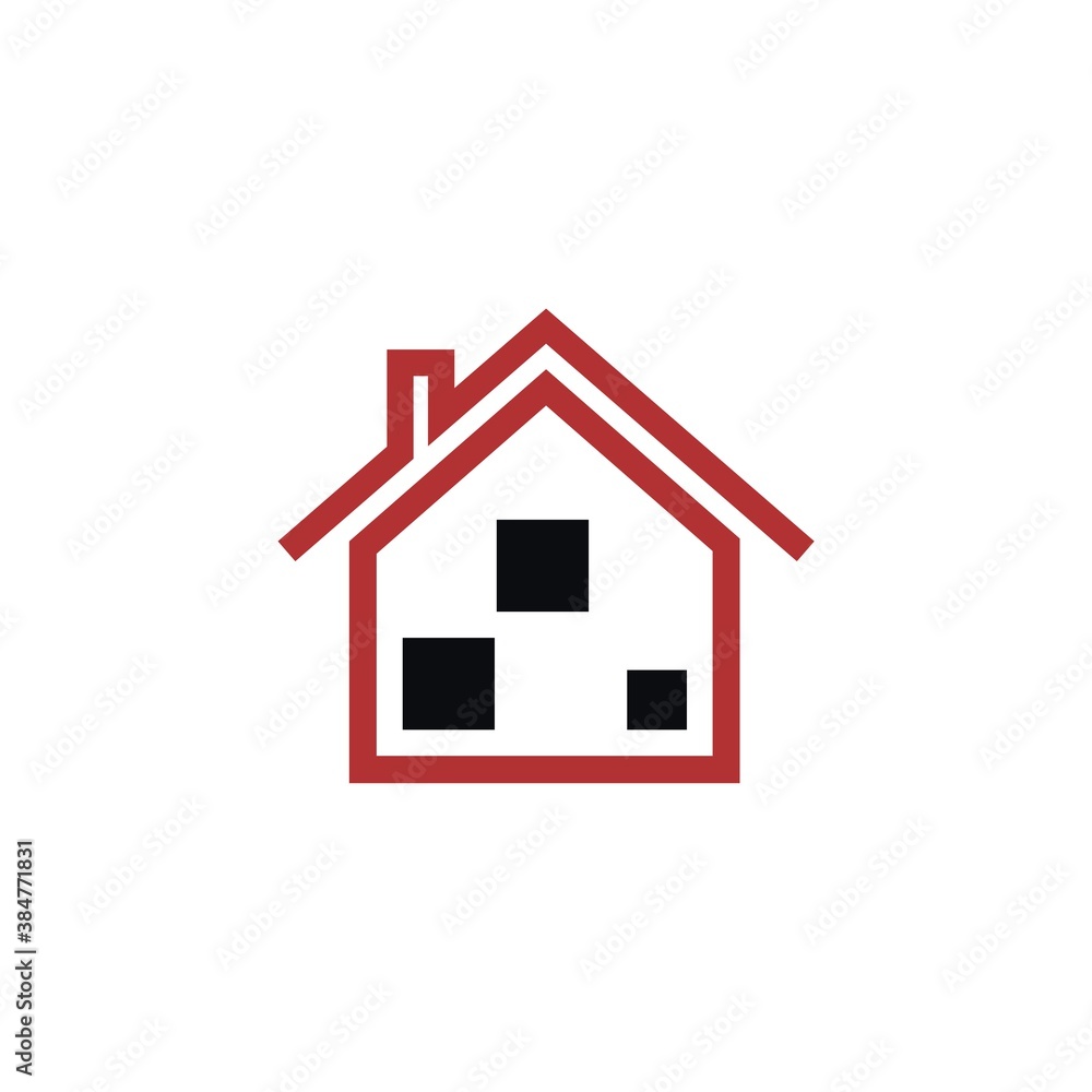 Abstract house logo design template