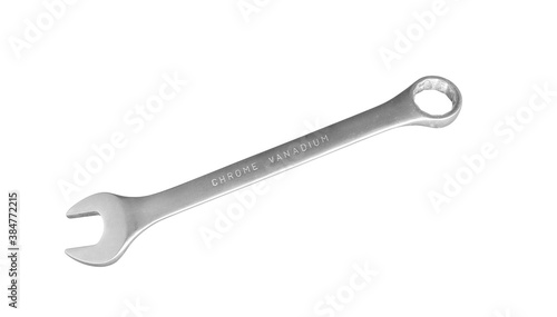 combination wrench on white isolated background