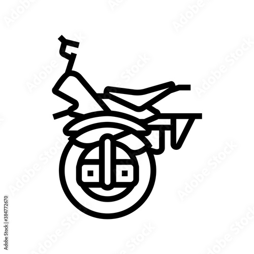 monowheel motorbike vehicle line icon vector. monowheel motorbike vehicle sign. isolated contour symbol black illustration