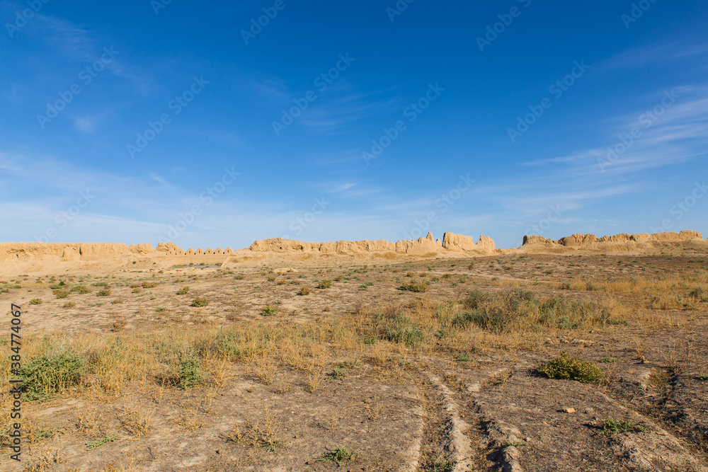 ruins of ancient city Sauran near Turkistan, Kazakhstan one of the Silk road trade spots