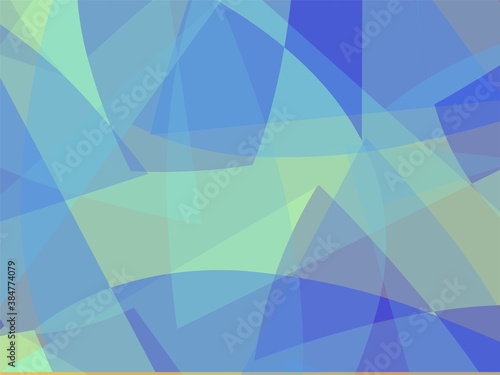 Beautiful of Colorful Art Blue, Abstract Modern Shape. Image for Background or Wallpaper