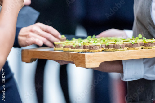 Φωτογραφία Canapé Food Served for Wedding Receptions, Corporate Events and Weddings