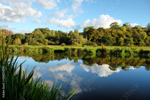 Evening sun on the River Wey, Godalming, Surrey, during the Autumn © Alexandra