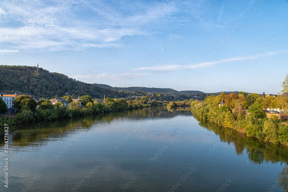 View from the Roman bridge over the Moselle in Trier