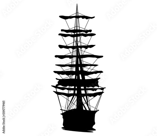 the ship boat silhouette illustration