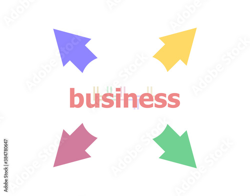 Text Business. Business concept . Arrow with word business