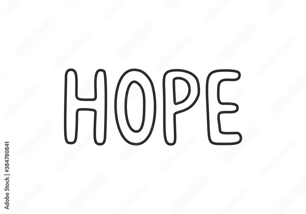 Hope Lettering Vector Design for a Optimistic Future