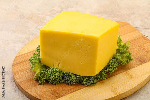 Yellow tilsiter cheese dairy product photo