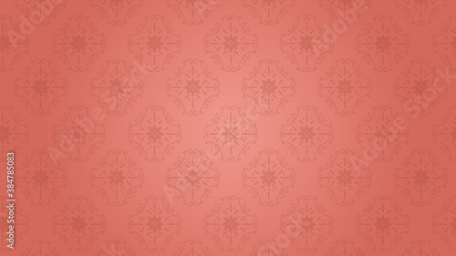 ダマスク模様 シームレスパターン 壁紙 背景 ピンク
