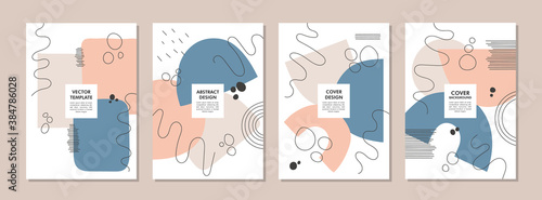 Set of abstract creative artistic templates. Universal cover Designs for Annual Report, Brochures, Flyers, Presentations, Leaflet, Magazine.