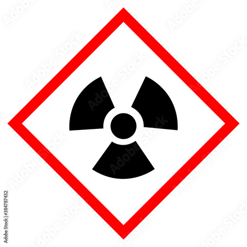 Warning Radioactive Symbol Sign, Vector Illustration, Isolate On White Background, Label .EPS10