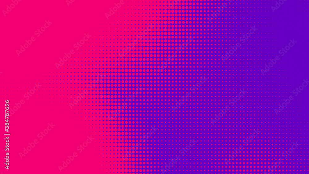 Dots halftone purple pink color pattern gradient texture with technology digital background. Pop art comics with nature graphic design. Dots halftone purple pink color pattern gradient texture with technology digital background. Pop art comics with nature graphic design.
