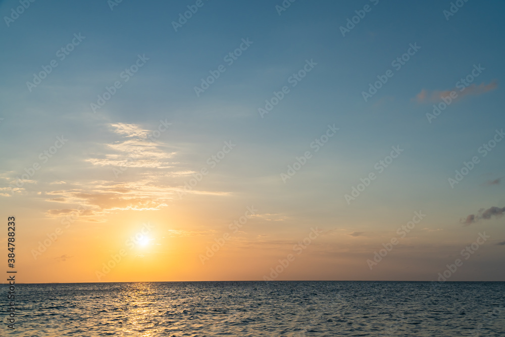 sunset over the sea in the evening sunset over the sea in the evening