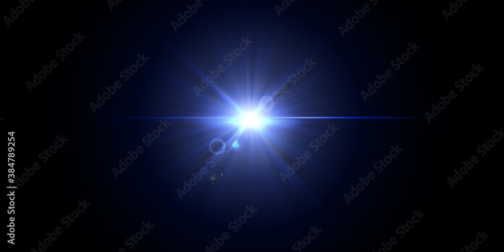 Flare lens light Stock Image In Black Background