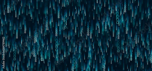 Light and gradient square pattern Move quickly on a dark background Modern technology concept Blue background from fast moving fluorescent particles 3d illustration