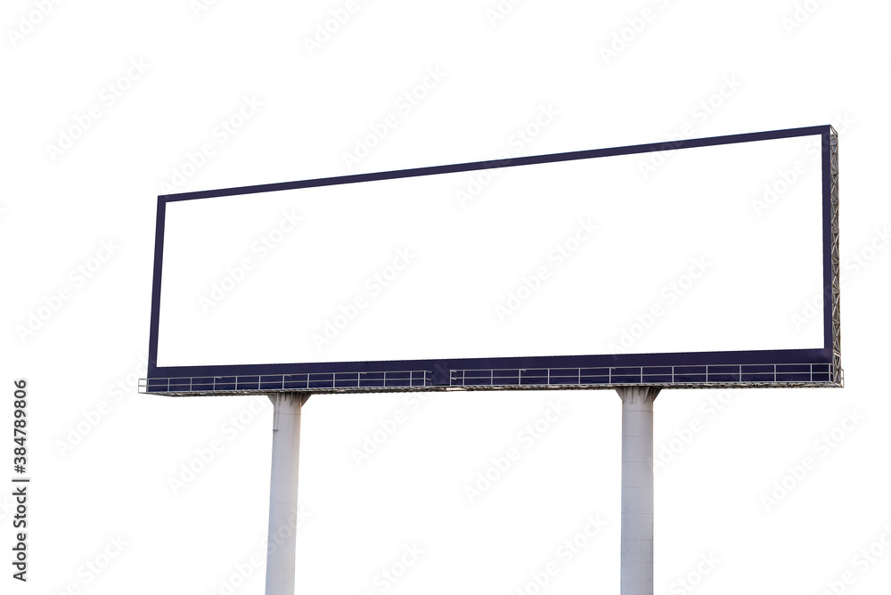 Obraz premium Billboard blank on white background for an outdoor advertising poster