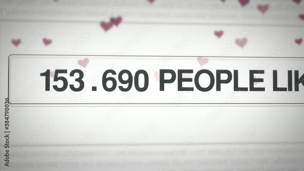 Likes counter of a social media post on the Internet. Positive response ...